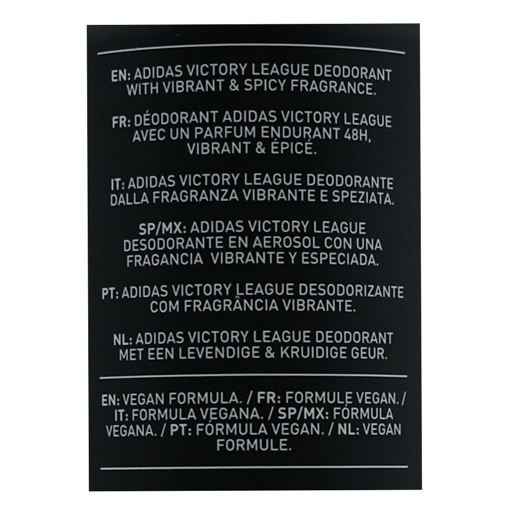 Adidas Victory League Deodorant Body Spray 150ml right side image