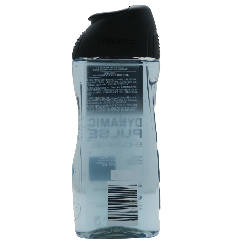 Adidas Dynamic Pulse Shower Gel 3 In 1 250ml back image