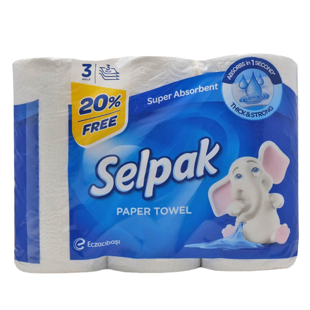Selpak Super Absorbent Paper Towel [3 Pieces] back image