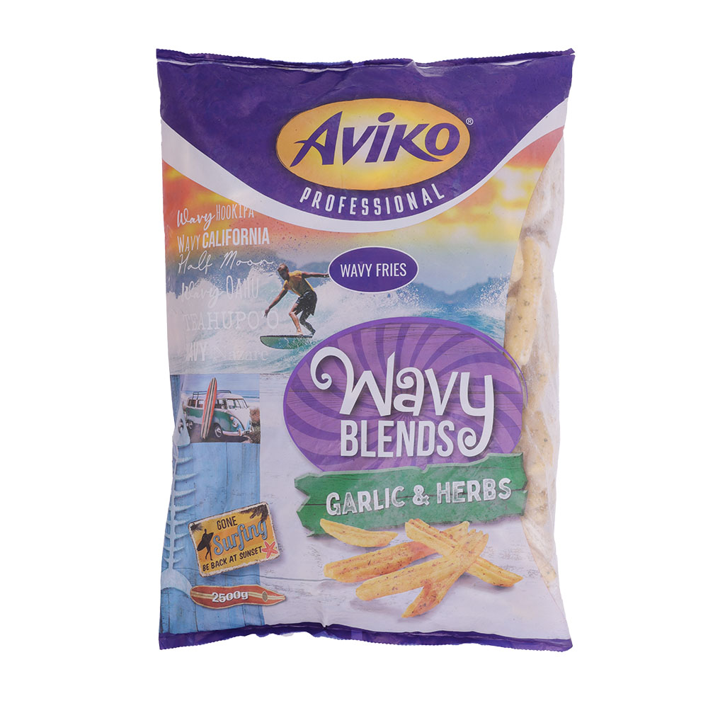 Aviko Wavy Blends Garlic & Herbs 2.5Kg