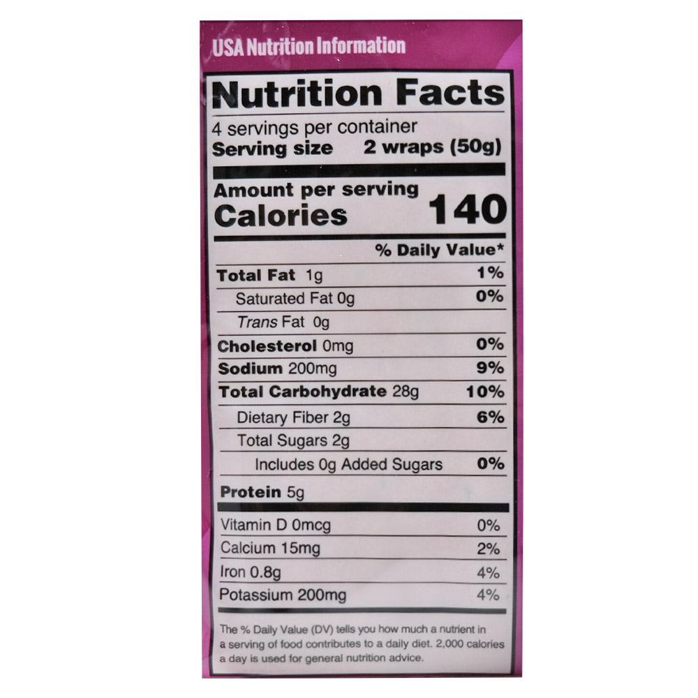 Mountain Bread Beetroot Quinoa & Chia Wraps 200g right side image