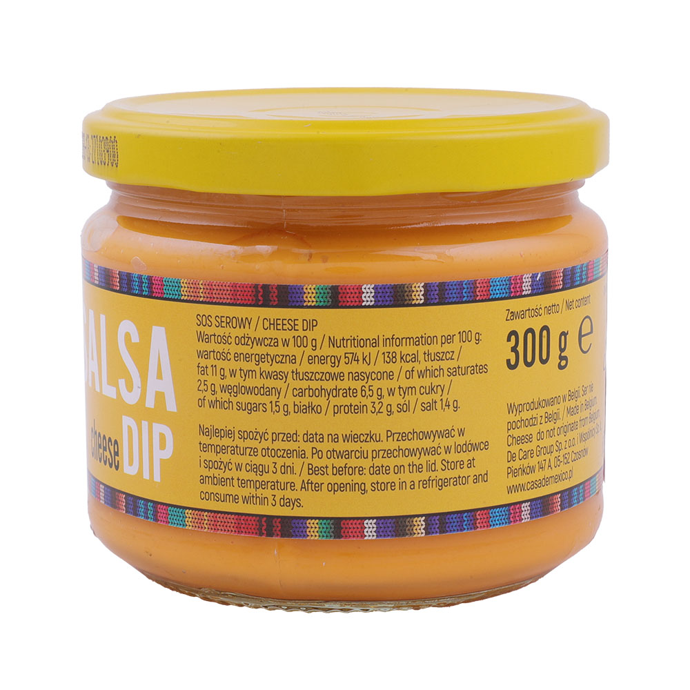 Casa De Mexico Salsa Cheese Dip 300g back image
