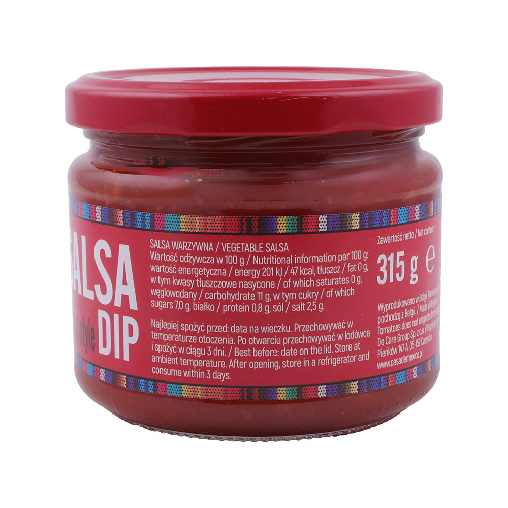 Casa De Mexico Mexicana Salsa Dip 315g back image