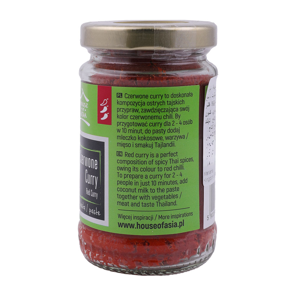 House Of Asia Red Curry Paste 113g back image