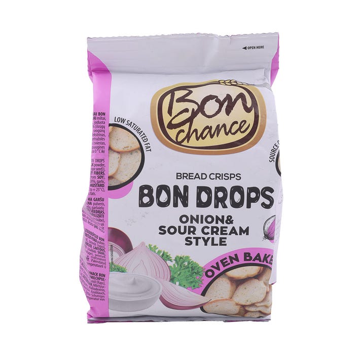 Bon Chance Bon Drops Onion & Sour Cream Bread Crisps 70g