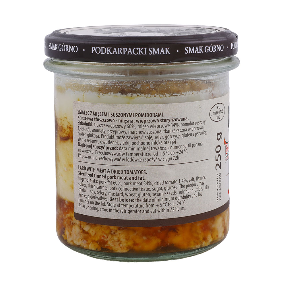 Smak Gorno Pork Lard Meat & Dried Tomatoes 250g [Contains Pork] back image