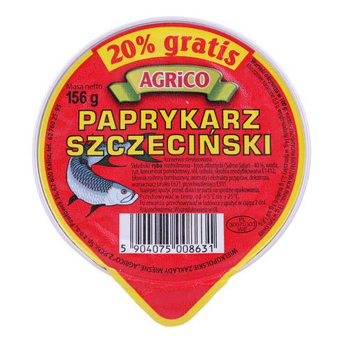 Agrico Paprykarz Tinned Fish Spread 156g [Contains Pork] 