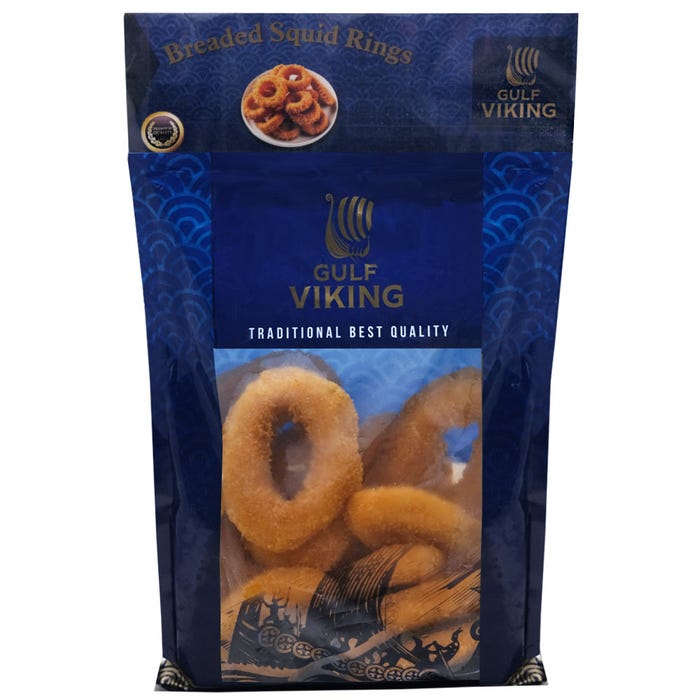 Gulf Vikings Frozen Breaded Squid Rings 500g