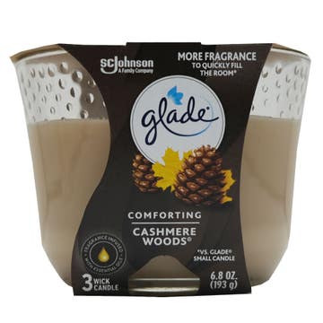 Glade Comforting Cashmere Woods Candle 193g 