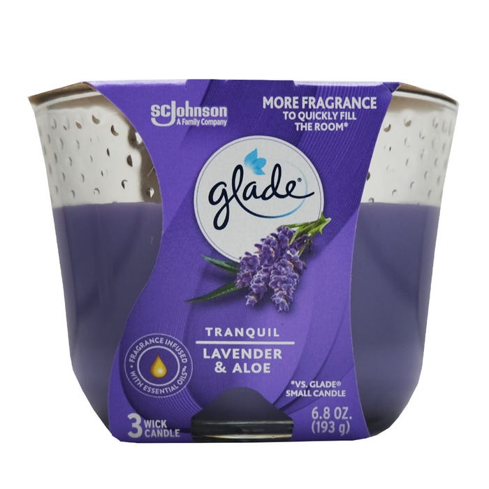 Glade Tranquil Lavender & Aloe Candle 193g