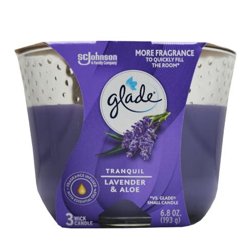 Glade Tranquil Lavender & Aloe Candle 193g 