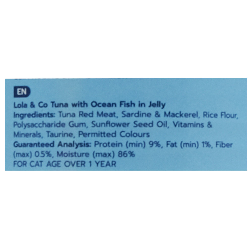 Lola & Co Tuna With Ocean Fish In Jelly Can For Cats 400g back image