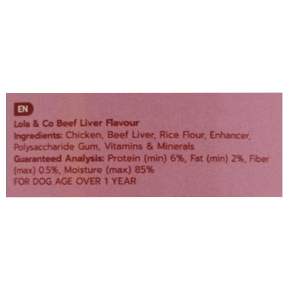 Lola & Co Beef Liver Flavour For Dogs Can 400g back image