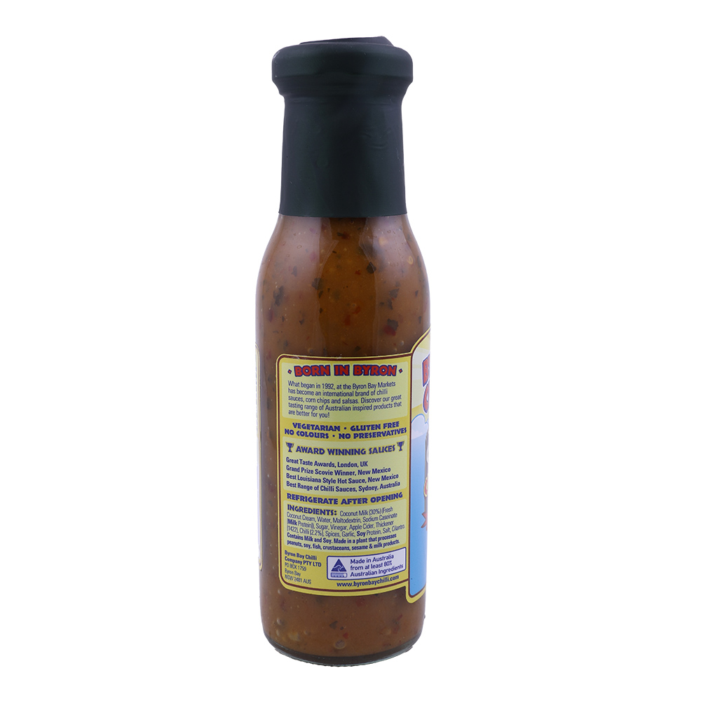 Byron Bay Chilli Co. Fiery Coconut Chilli Sauce 250ml back image