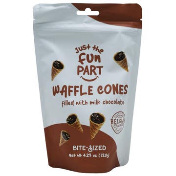 Just The Fun Part Milk Chocolate Bite Sized Waffle Cones 120g 