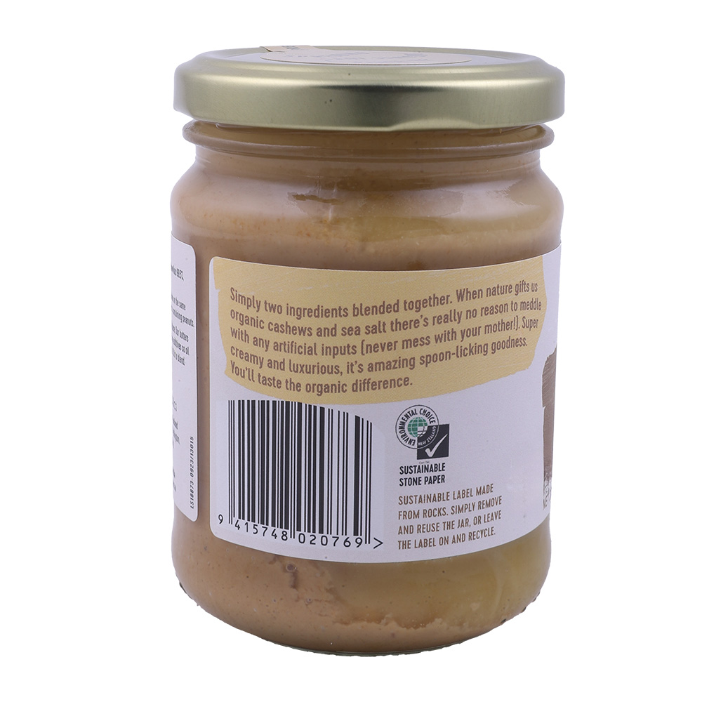 Ceres Organics Smooth Cashew Butter 220g back image