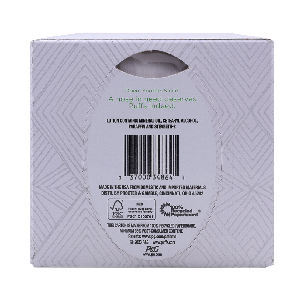 Puffs Plus Lotion Facial Tissue 56's back image