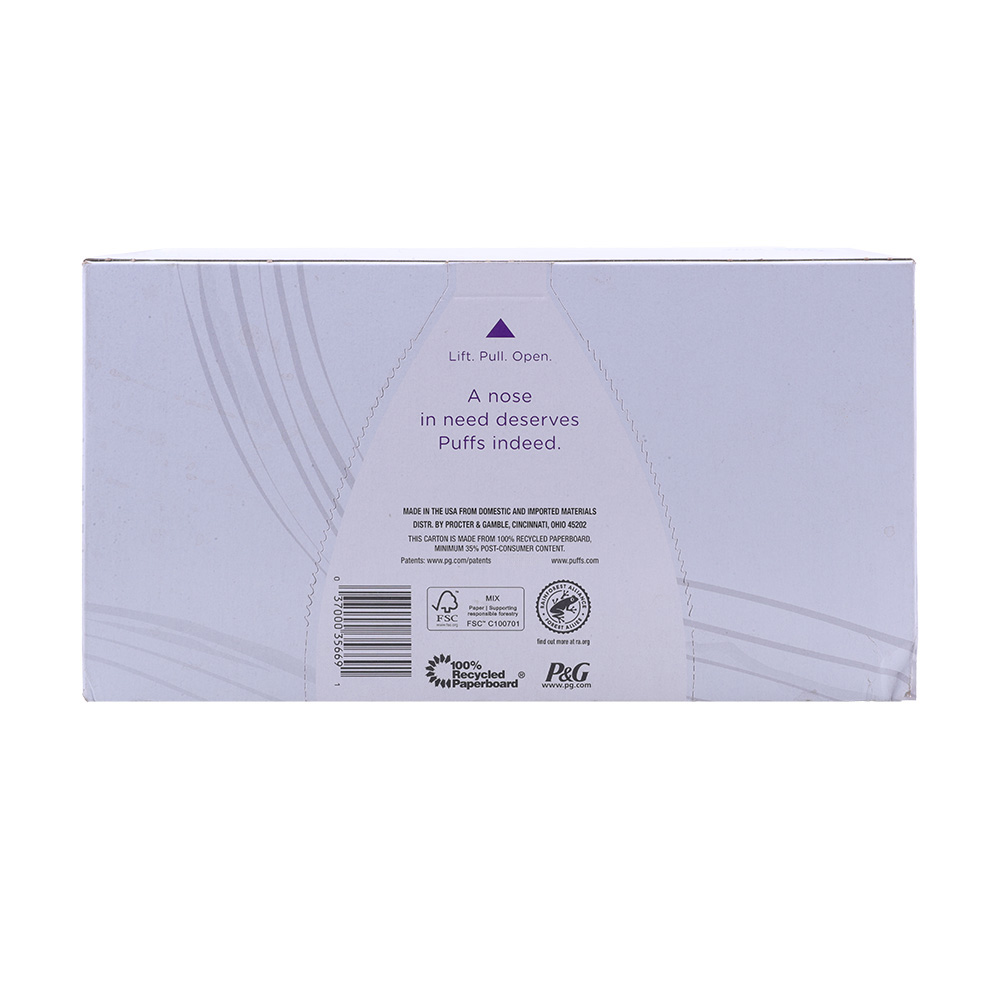 Puffs Ultra Soft Facial Tissue 124's back image
