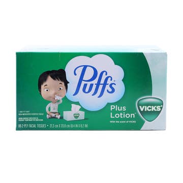 Puffs Plus Lotion With Vicks Facial Tissue 88's 