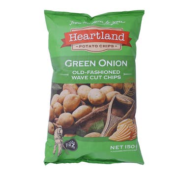 Heartland Green Onion Potato Chips 150g 