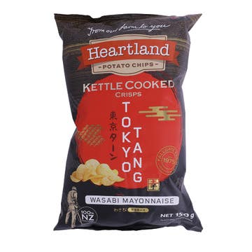 Heartland Cooked Tokyo Tang Potato Chips 150g 