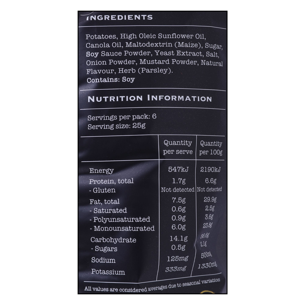 Heartland Cooked Tokyo Tang Potato Chips 150g right side image