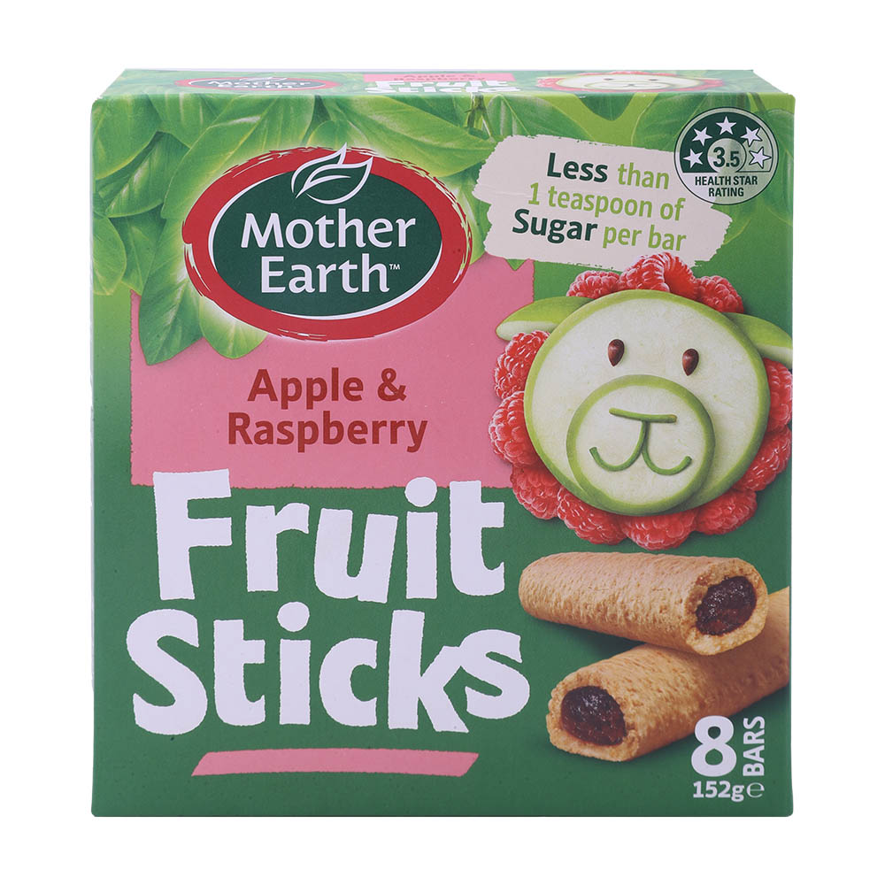 Mother Earth Apple & Raspberry Fuit Sticks 152g