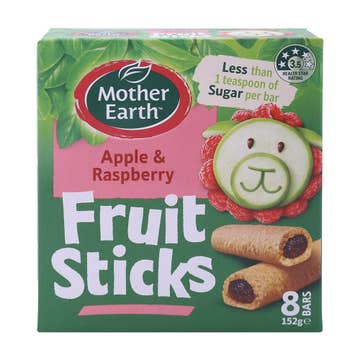 Mother Earth Apple & Raspberry Fuit Sticks 152g 
