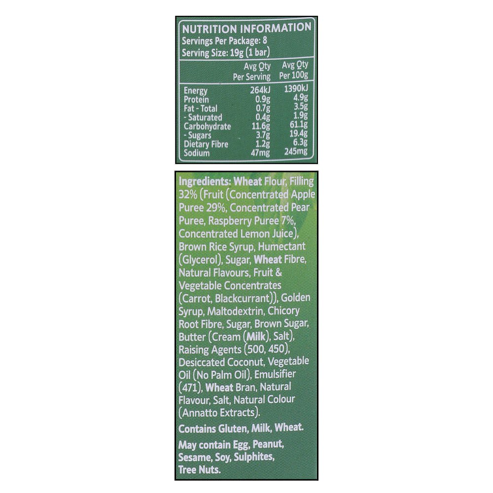 Mother Earth Apple & Raspberry Fuit Sticks 152g right side image