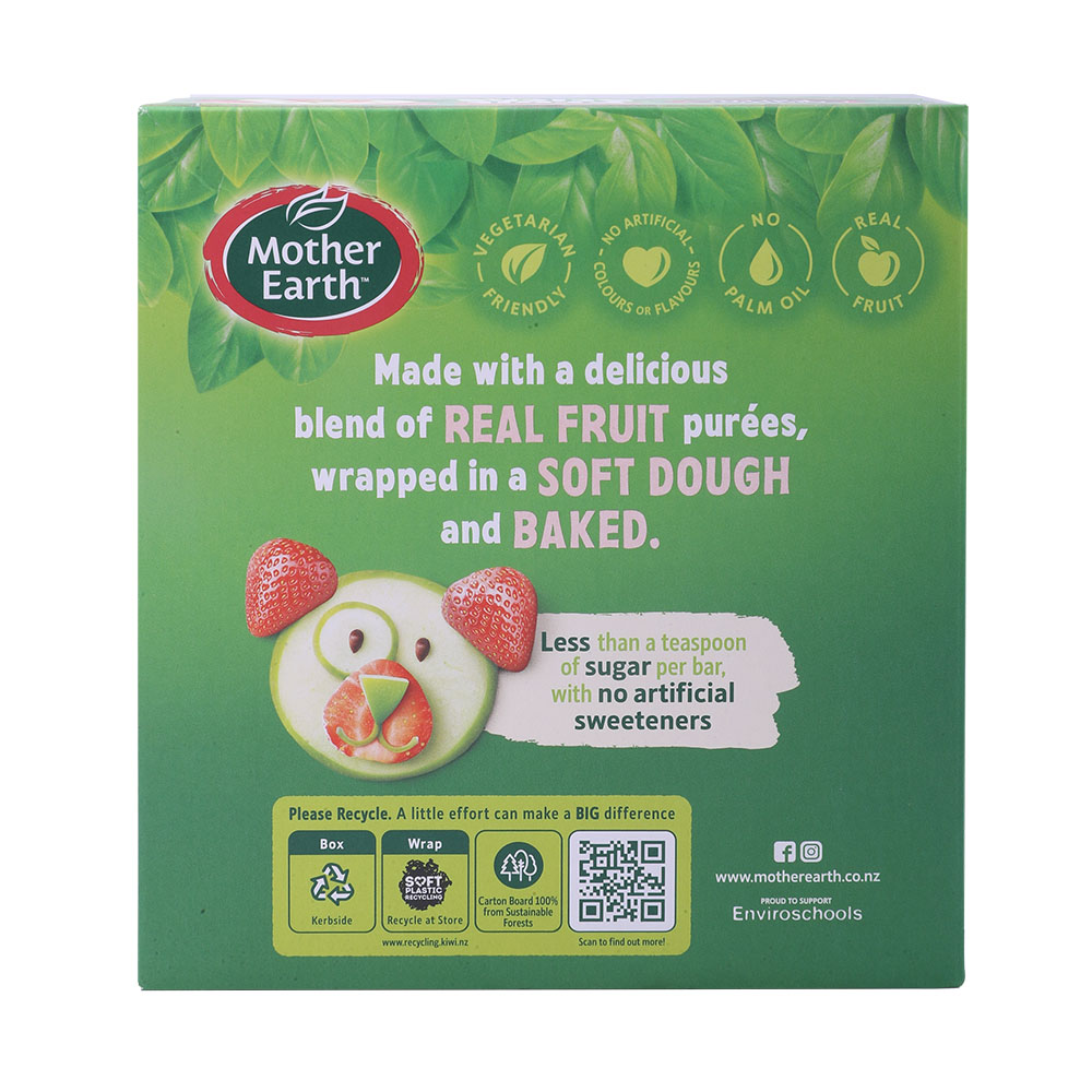 Mother Earth Apple & Strawberry Fruit Sticks 152g back image