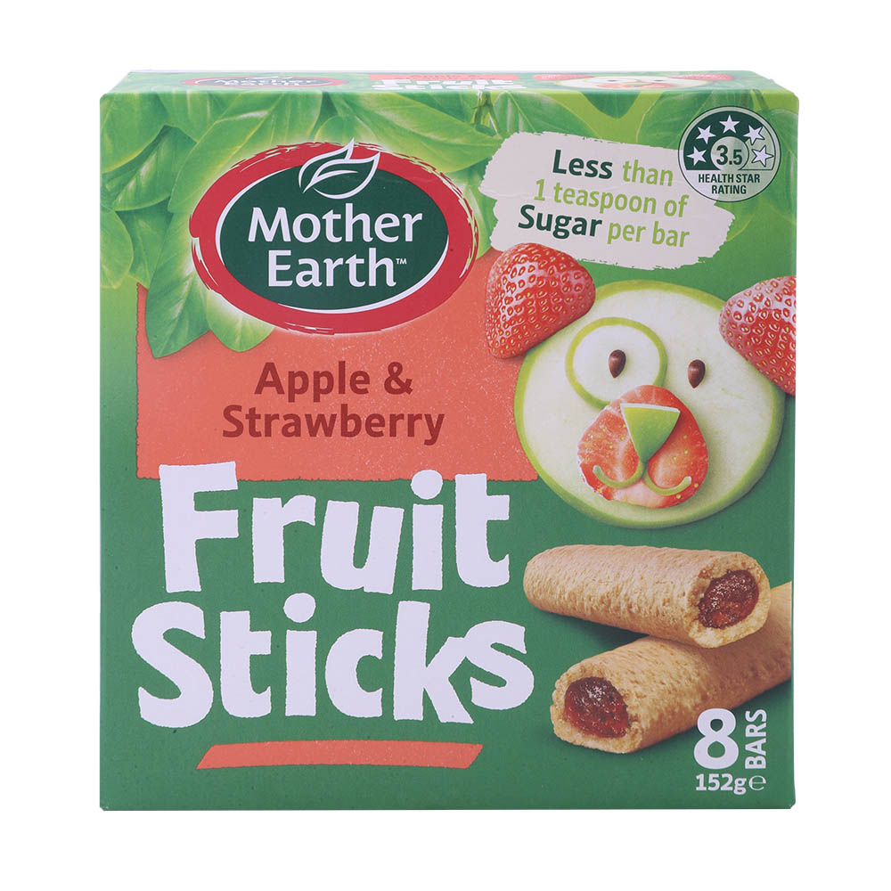 Mother Earth Apple & Strawberry Fruit Sticks 152g