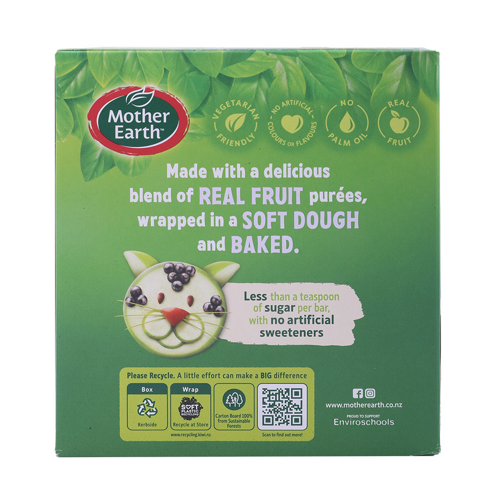 Mother Earth Apple & Blackcurrant Fruit Sticks 152g back image