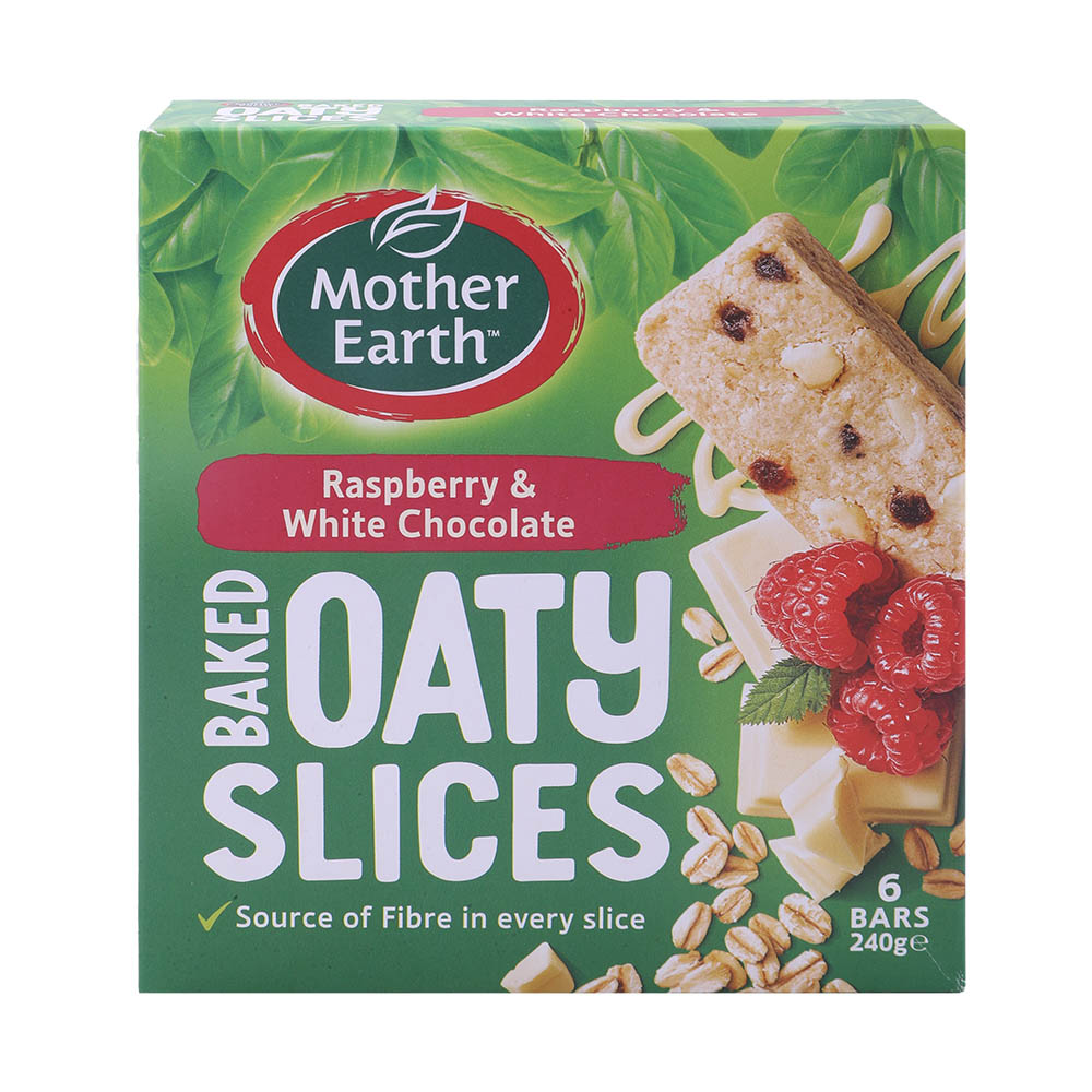 Mother Earth Raspberry & Chocolate Oaty Slices 240g