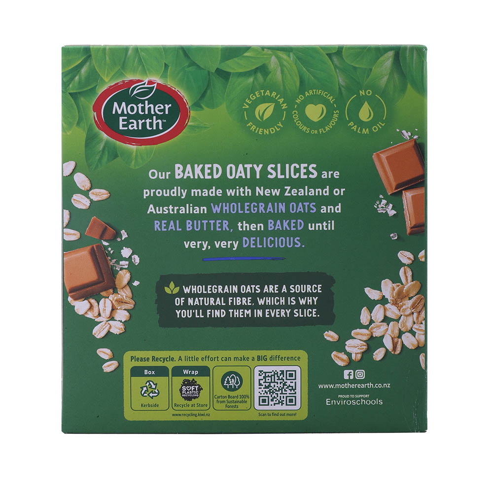 Mother Earth Salted Caramel & Chocolate Oaty Slices 240g back image