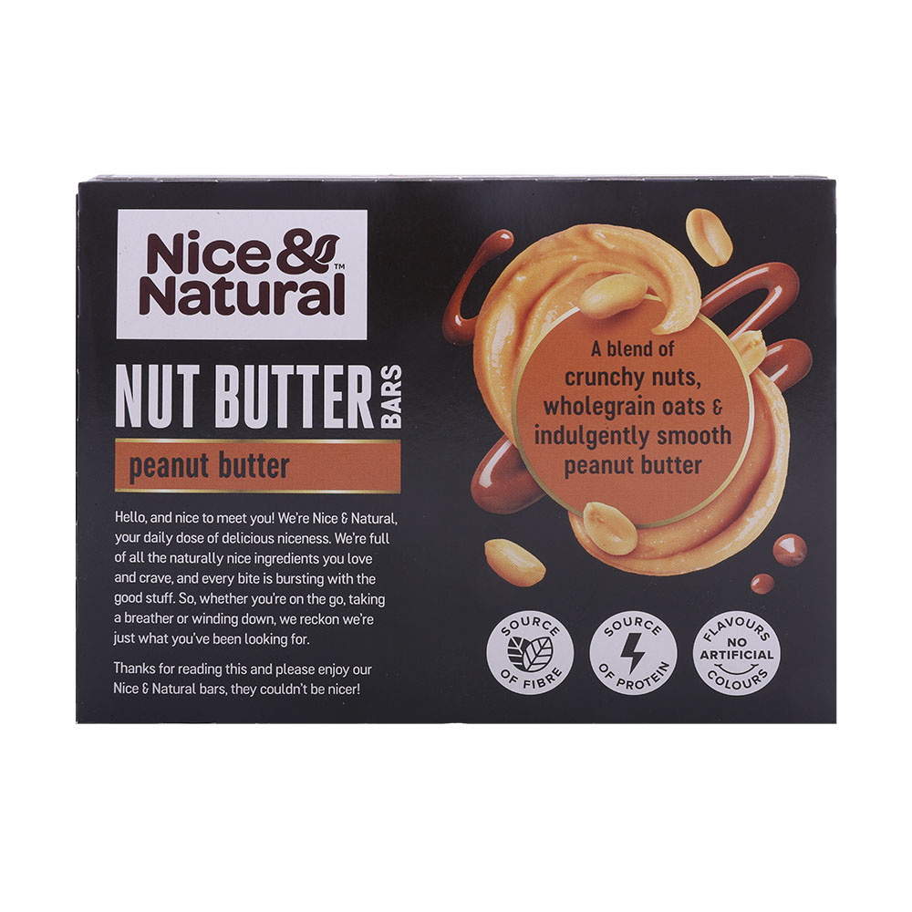 Nice & Natural Peanut Butter Nut Butter Bars 175g back image