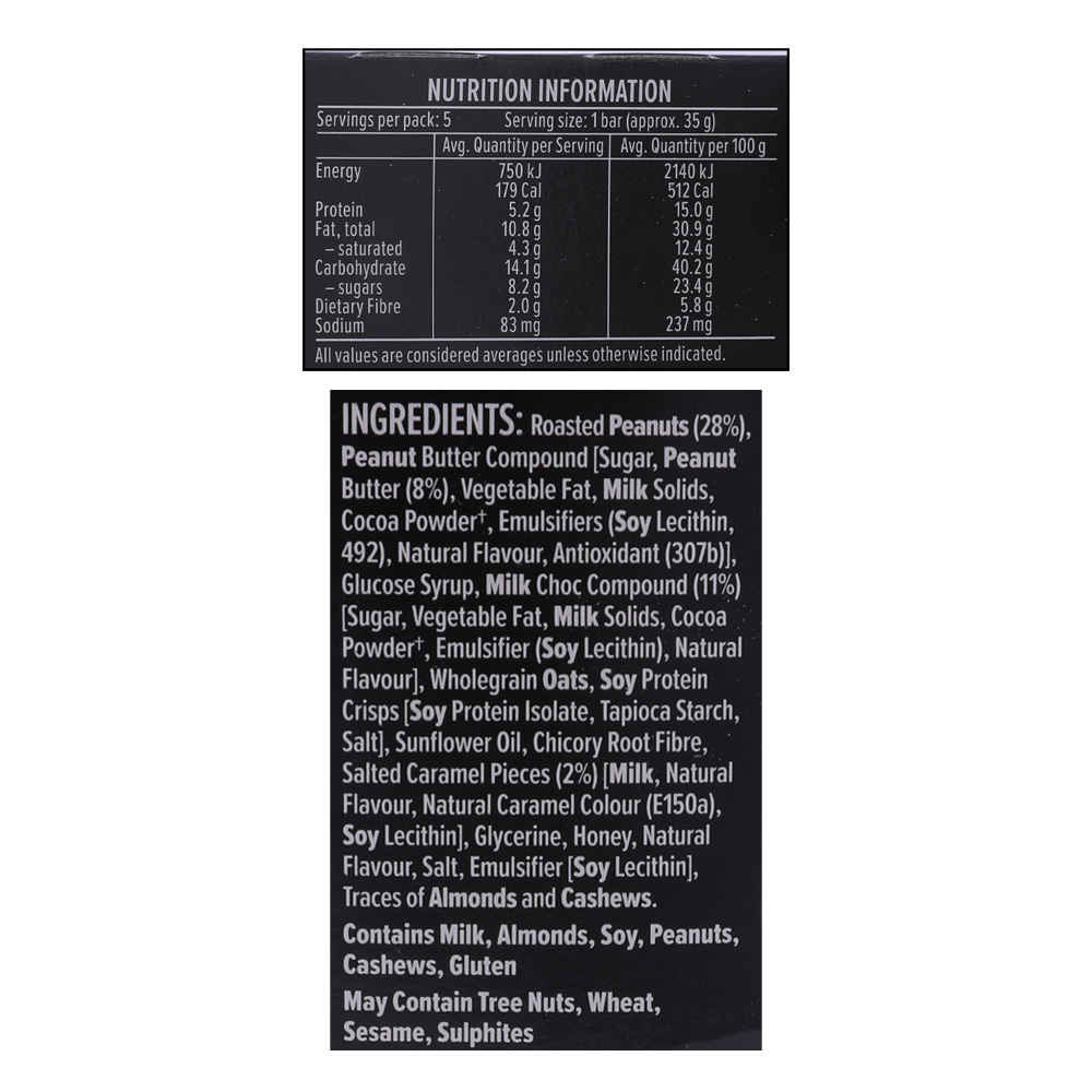 Nice & Natural Salted Caramel Nut Butter Bars 175g right side image