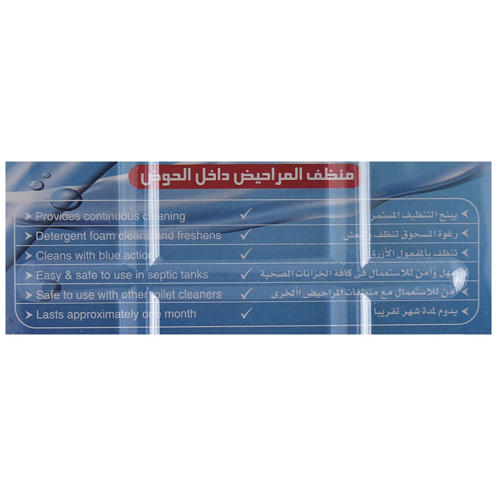 Charmm Antibacterial Toilet Blocks Blue 9s 360g right side image