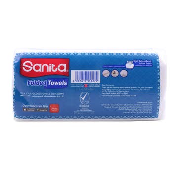 Sanita Folded Towels 2ply 150's 