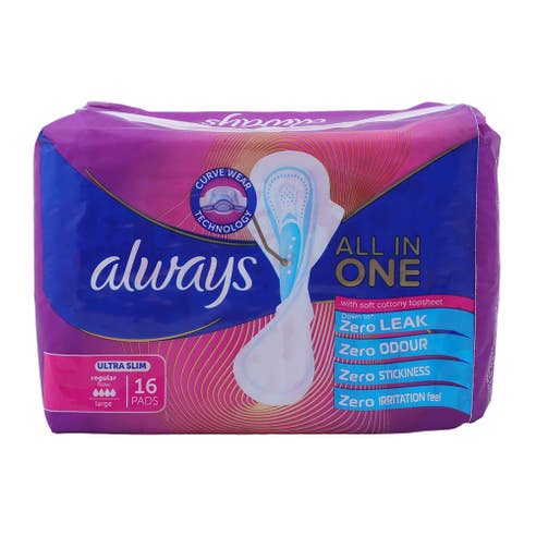 Always Ultra Slim All In One Large Pads 16's 