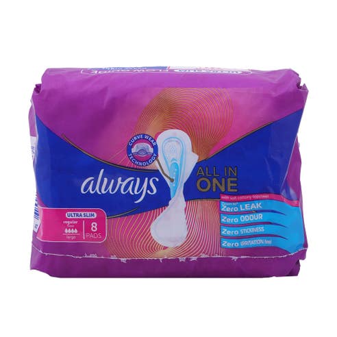 Always Ultra Slim All In One Large Pads 8's 