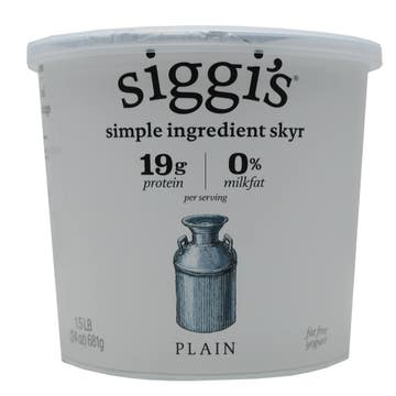 Siggi's Skyr Plain Icelandic Style Fat Free Yogurt 681g 