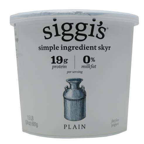 Siggi's Skyr Plain Icelandic Style Fat Free Yogurt 681g 