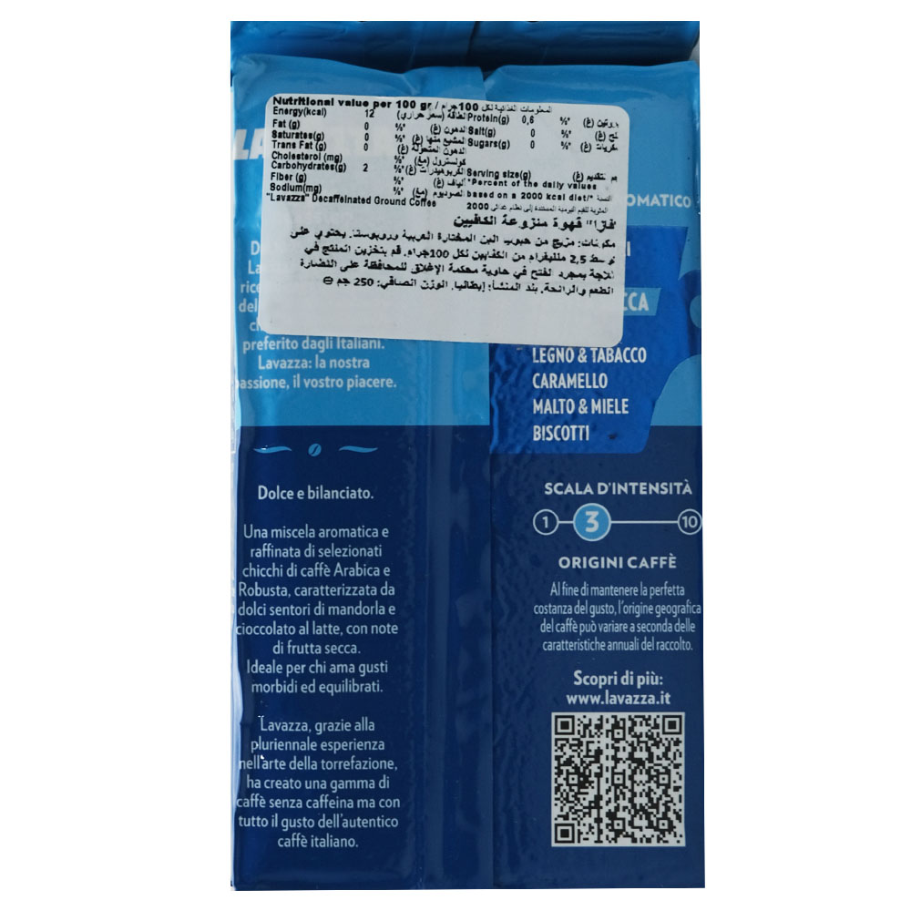 Lavazza Decaffeinato Ground 250g