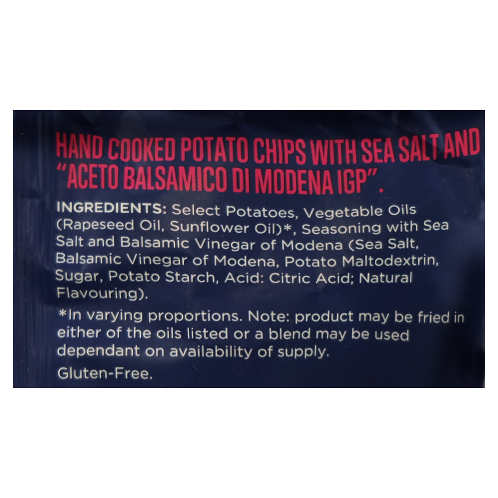 Kettle Sea Salt & Balsamic Vinegar Of Modena Potato Chips 130g back image