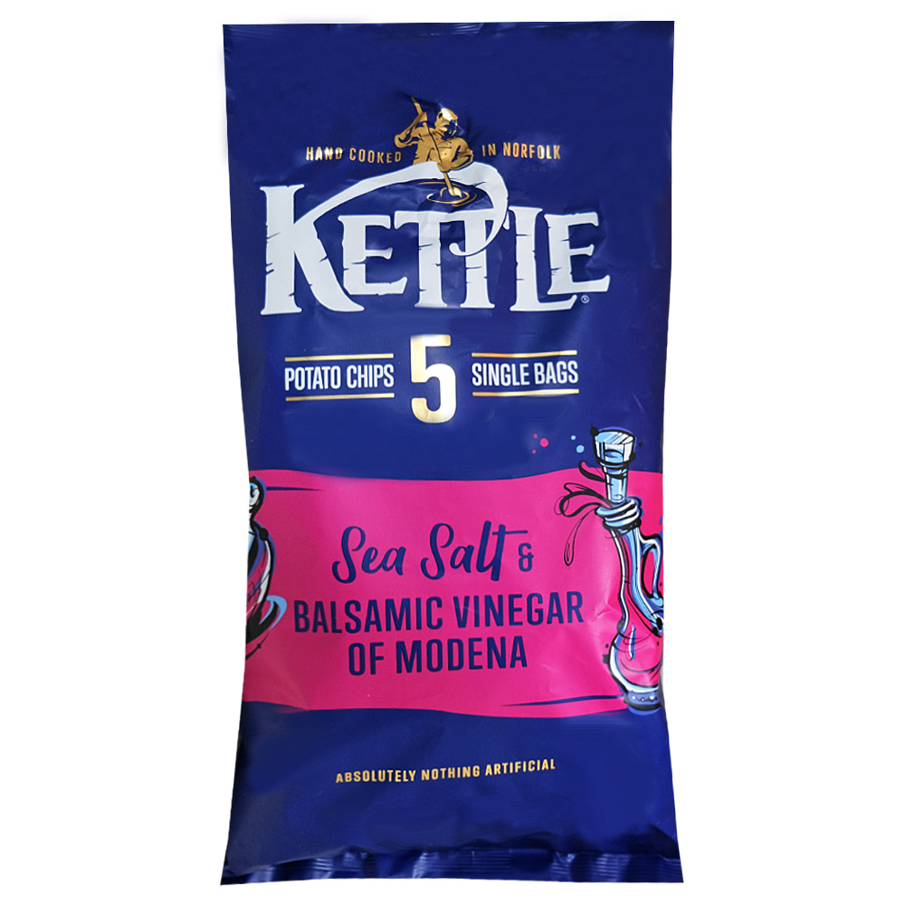Kettle Sea Salt & Balsamic Vinegar Of Modena Potato Chips 130g