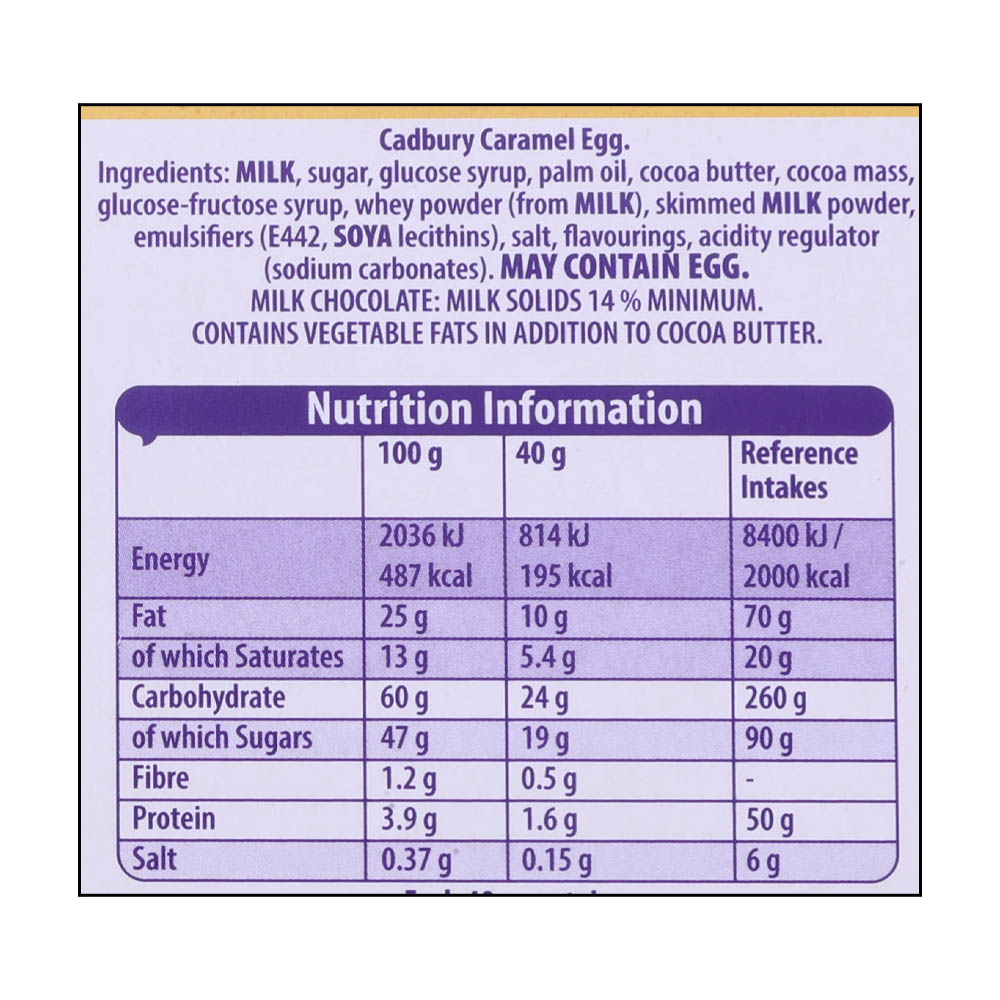 Cadbury Mixed Creme Egg Milk Chocolate 320g right side image