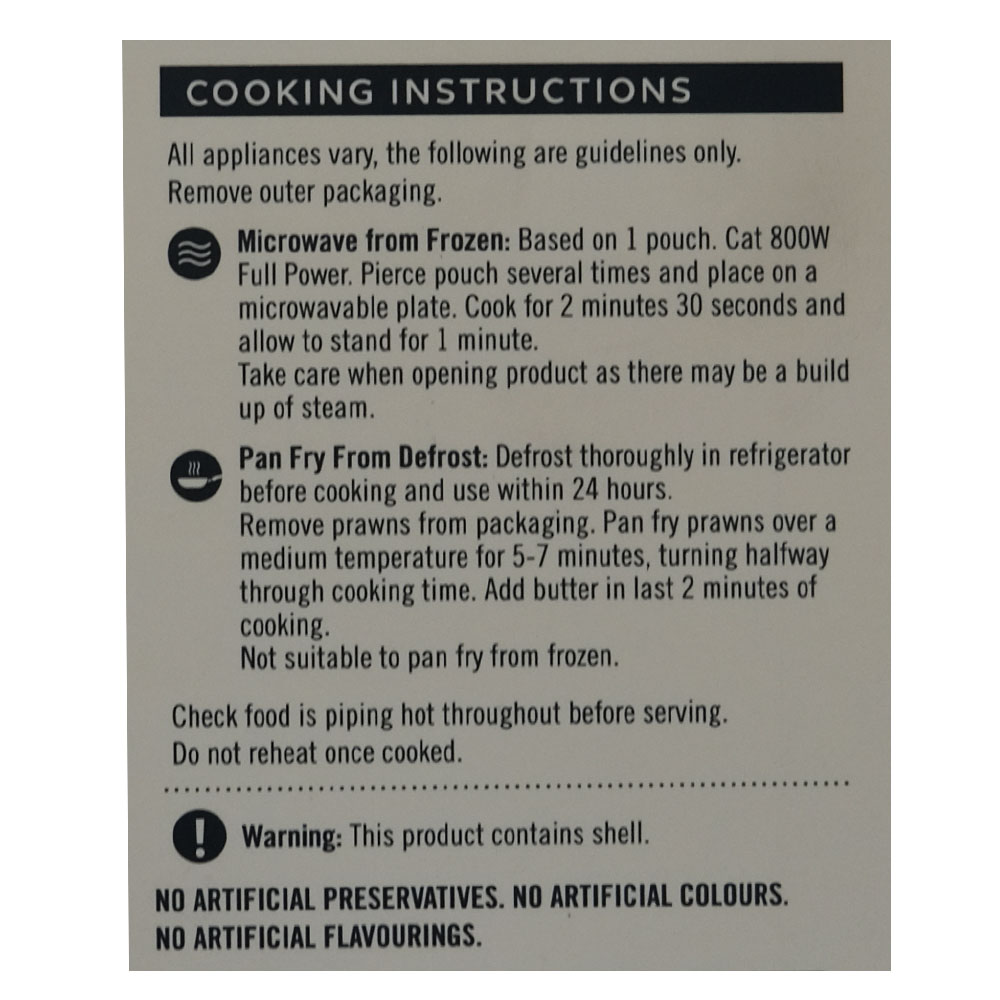 SuperValu Signature Taste Wild Atlantic Prawns 220g right side image