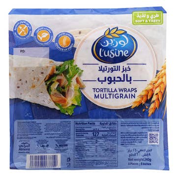 L'usine Multigrain Tortilla Wraps 6's 240g 
