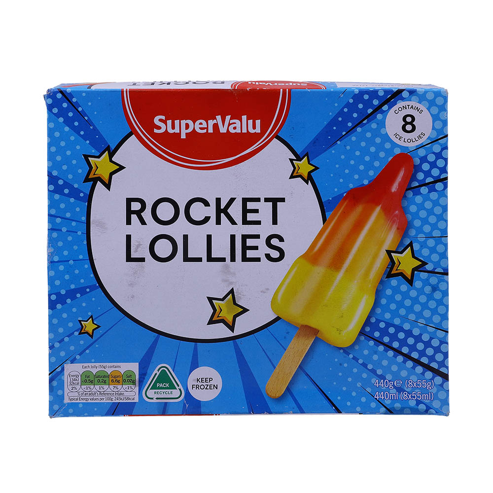 Supervalu Rocket Ice Lollies 8pk 440g