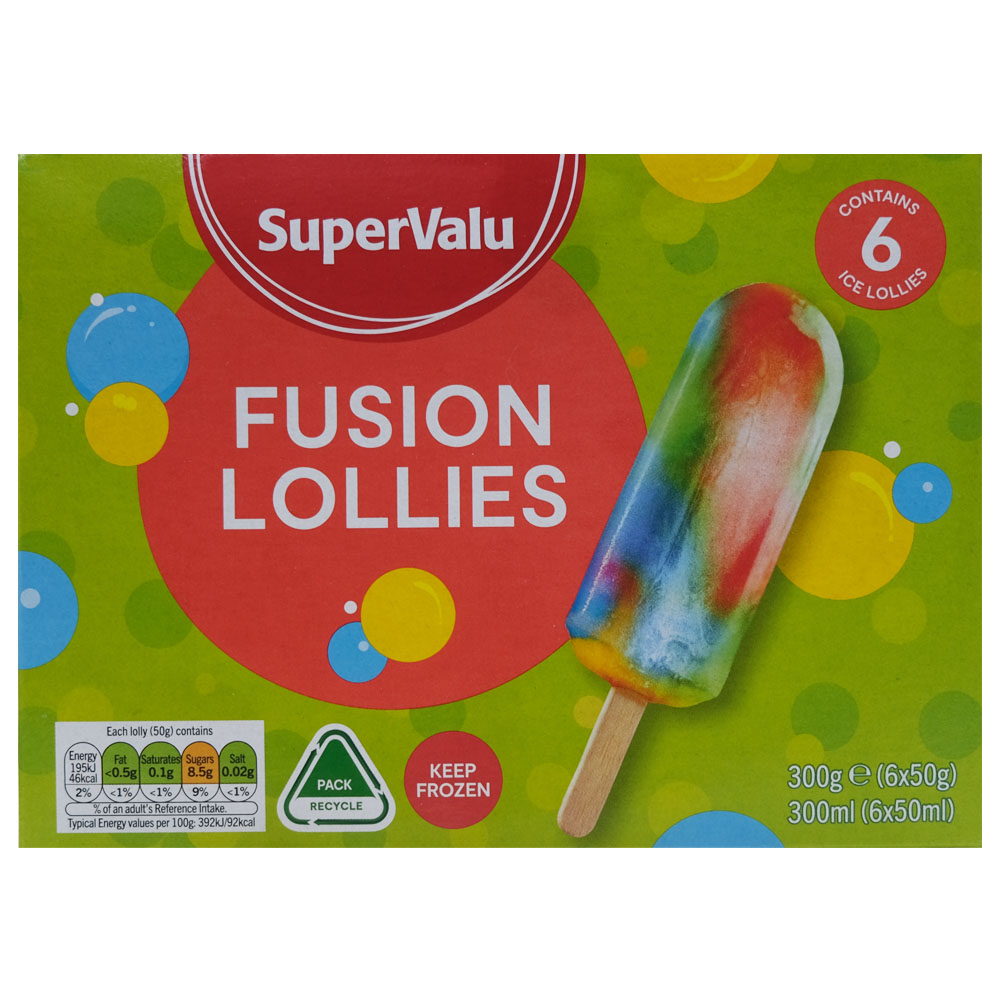 Supervalu Fusion Lollies 6pk 300g